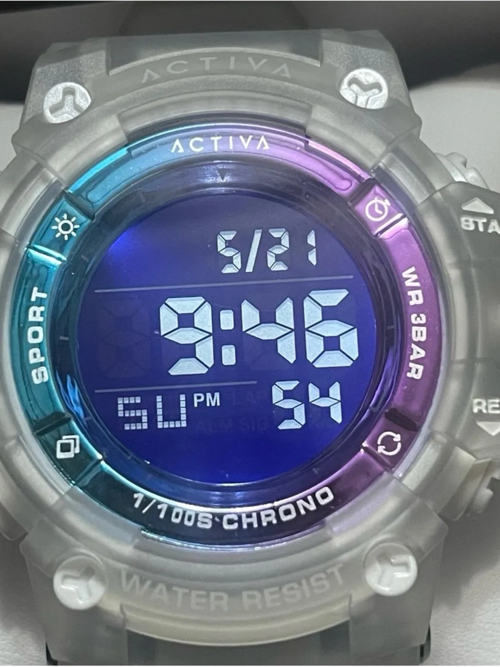 Activa Summit X Invicta Men's Digital Watch - 50mm, White (ACW8046-001)